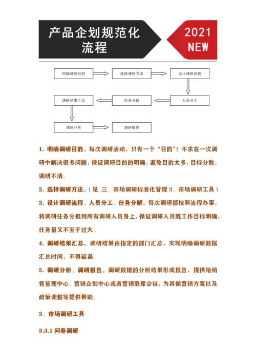 產(chǎn)品企劃規(guī)范化管理流程 從市場(chǎng)調(diào)研到行銷(xiāo)方案確定